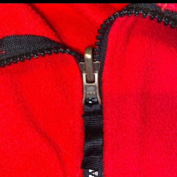THE NORTH FACE Red Fleece Zip Up Boys SIZE 14/16 - Picture 4 of 6